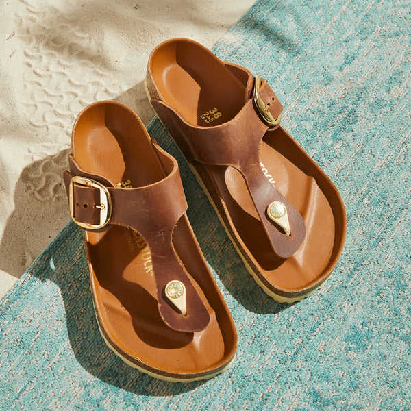 GIZEH BIG BUCKLE - COGNAC - CUIR