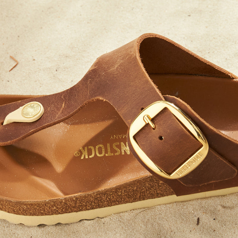 FIBBIA GRANDE GIZEH - COGNAC - PELLE