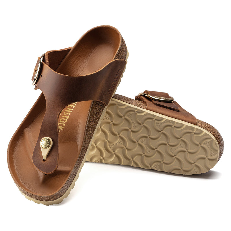 FIBBIA GRANDE GIZEH - COGNAC - PELLE