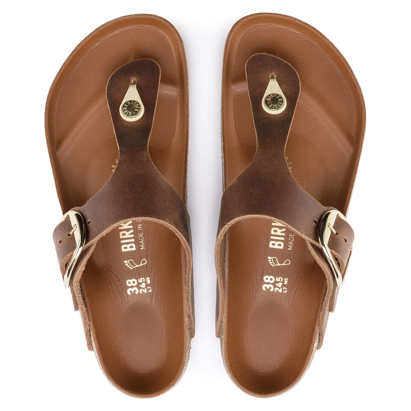 FIBBIA GRANDE GIZEH - COGNAC - PELLE