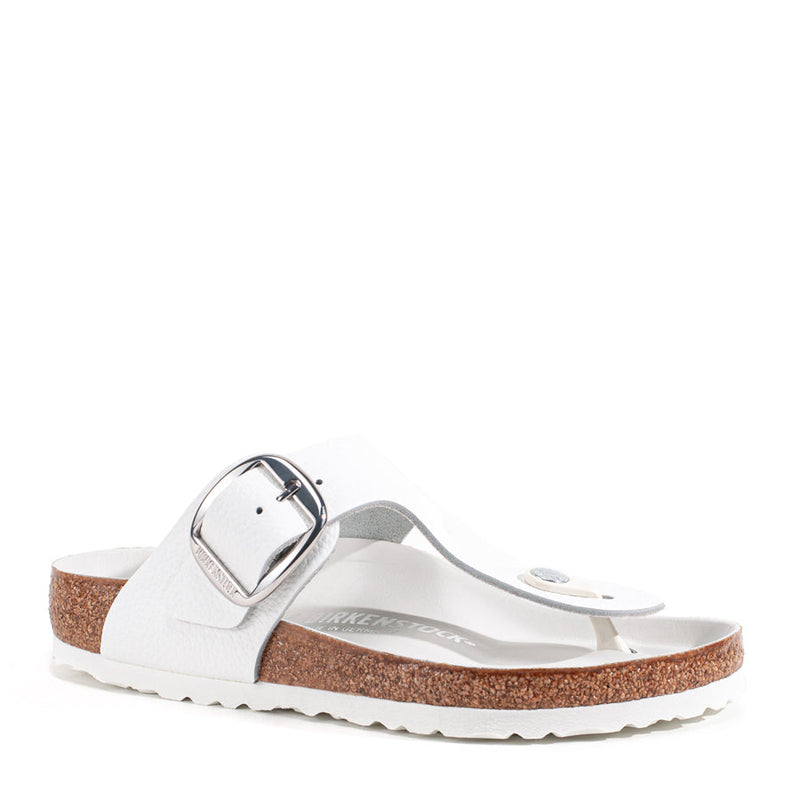 GIZEH BIG BUCKLE - BLANC - CUIR