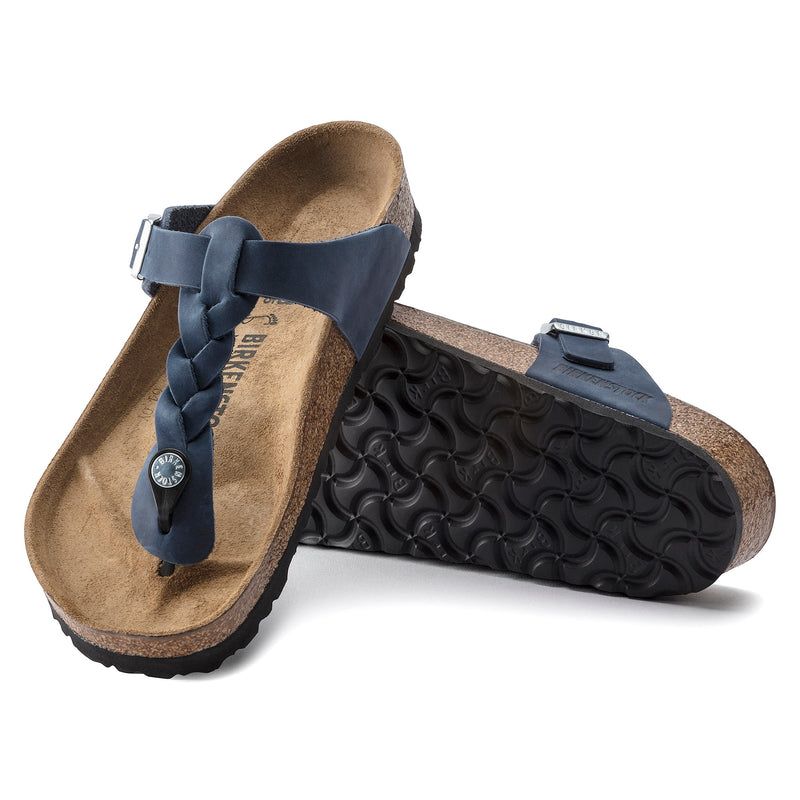 GIZEH BRAID - BLU MARINO - PELLE OILATA