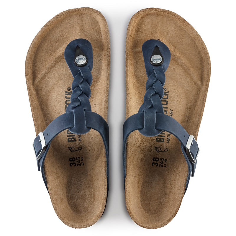 GIZEH BRAID - BLU MARINO - PELLE OILATA
