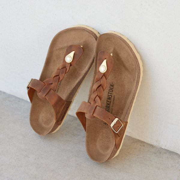 GIZEH BRAID - COGNAC - PELLE OLEATA