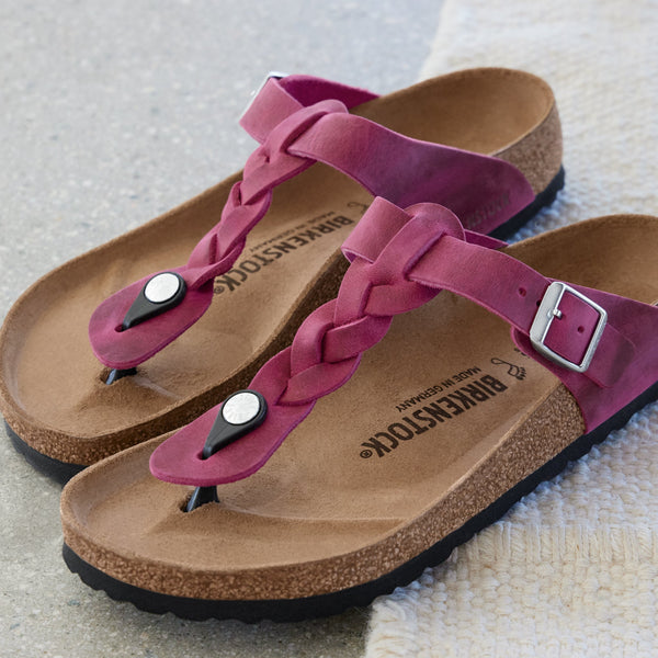 TRESSE GIZEH - FUCHSIA - CUIR HUILE
