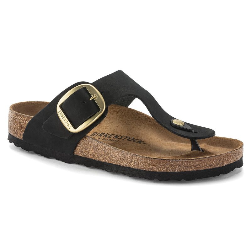 GIZEH BIG BUCKLE - NOIR - NUBUCK
