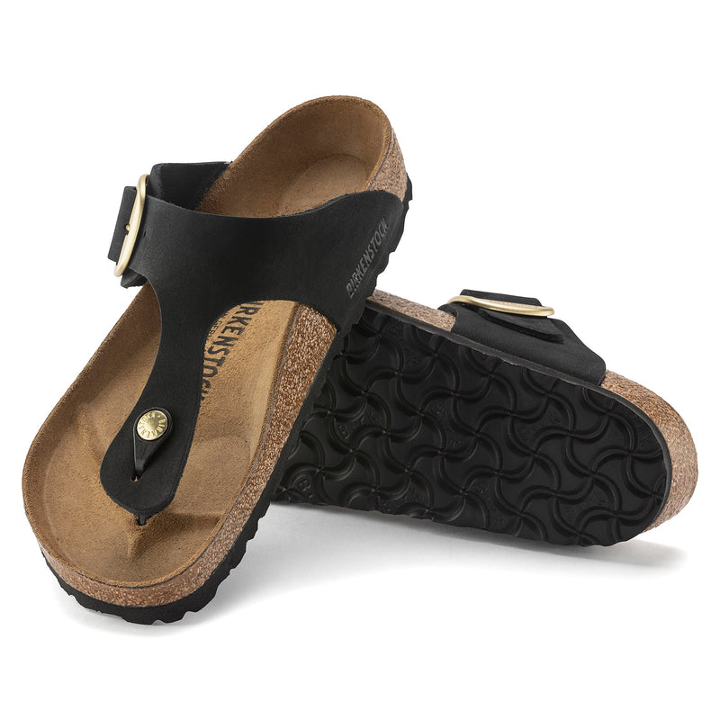 GIZEH BIG BUCKLE - NOIR - NUBUCK