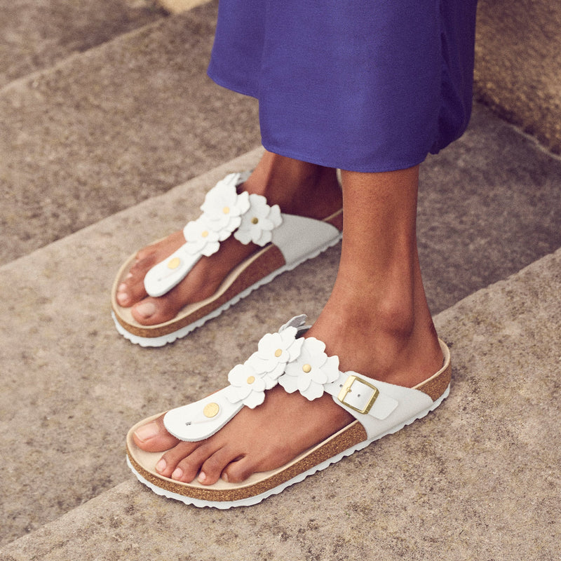 FIORI GIZEH - BIANCO - PELLE