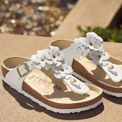 FIORI GIZEH - BIANCO - PELLE